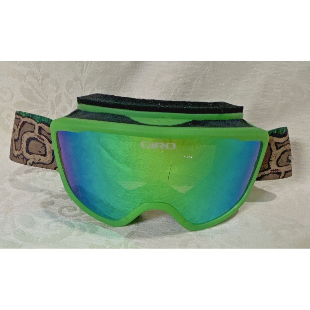 Giro Buster Youth Kids Ski Snowboard Goggles Lime Green Frame Green Mirror Lens